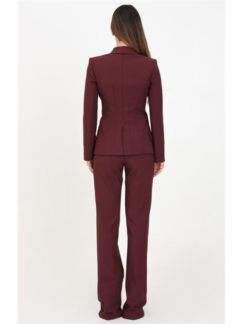 Double stretch crêpe suit with shawl jacket and palazzo trousers ELISABETTA FRANCHI | TP00246E2.CG3